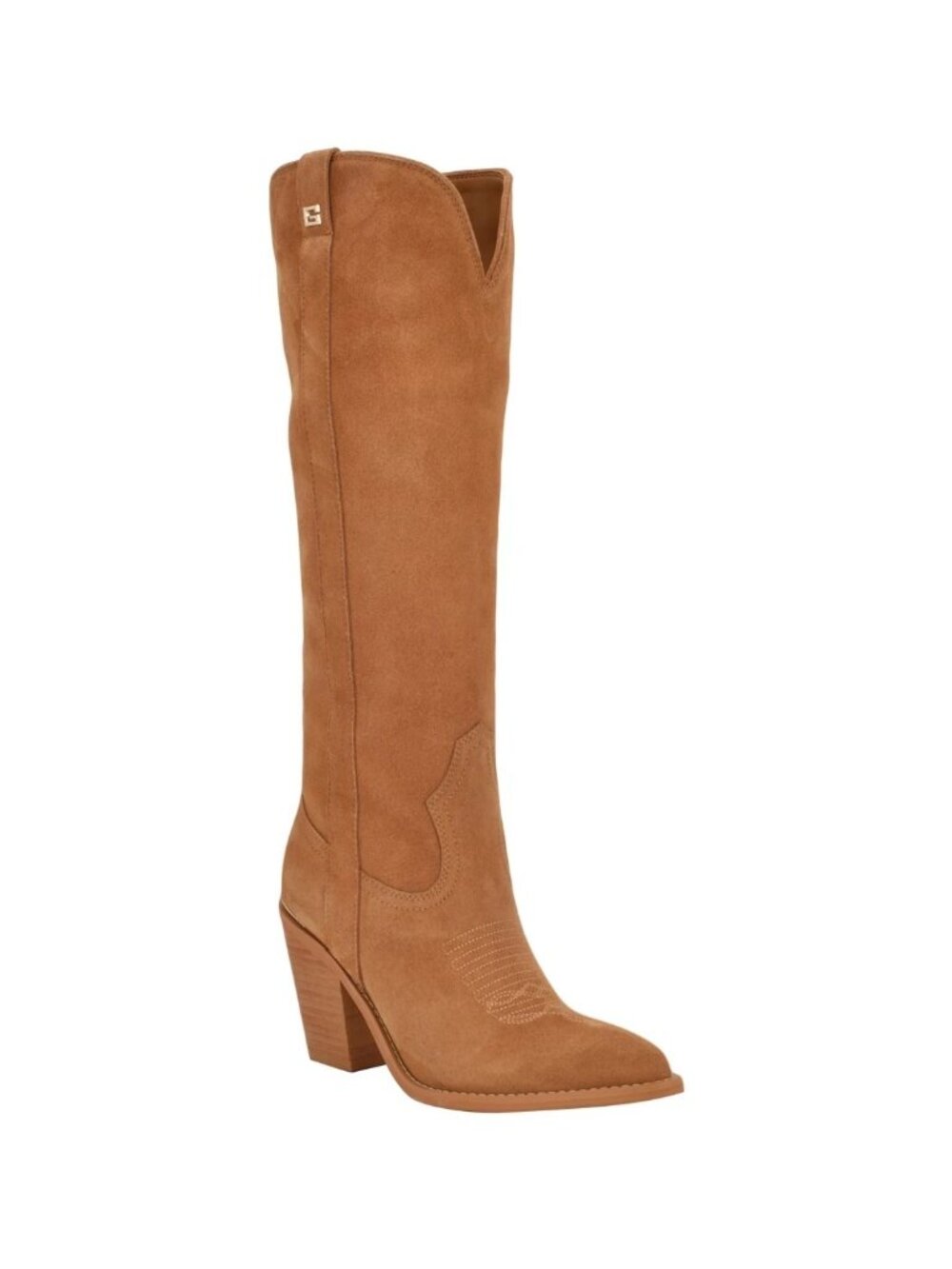 GUESS - Womens Sashan Knee High Boots, Size 10M - Medium Brown Suede 210